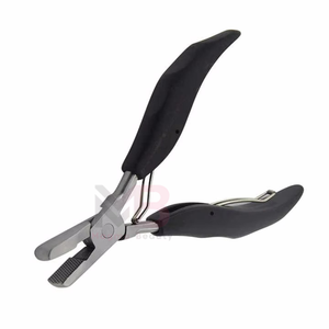 Stainless Steel Plier <b>Glue</b> Remove Flat Tip Hair Plier for Hair Extensions Tool Smooth Handle Hair Extension Pliers - Product Image 1