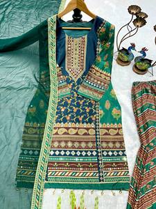 Heavy Embroidered Pakistani Style Butterfly Silk Adult Sharara Suit Hand Aari & Gota Patti Work Party Wear Traditional Style - Product Image 3