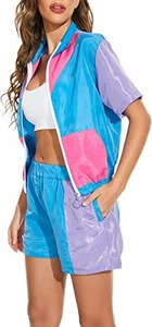 Nouvelle veste coupe-vent décontractée Street Wear pour femmes, ensemble court coupe-vent surdimensionné pour femmes - Product Image 1