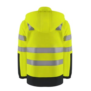 Chaqueta Reflectante Impermeable de Alta Visibilidad con Capucha, Ropa de Trabajo Estándar para Trabajadores de la Construcción de Carreteras, Abrigo de Seguridad Industrial - Product Image 6