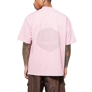 เสื้อยืดแขนสั้นผู้ชายพรีเมียมทรงโอเวอร์ไซส์ คอกลม ผ้าทอ สวมใส่สบาย ทรงหลวม ใส่ได้ทุกวัน แห้งเร็ว ระบายอากาศดี สีพื้น - Product Image 6