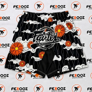 Shorts Deportivos Casuales con Estampado Floral, Cintura Elástica con Cordón, para Entrenamiento, Fitness, Gimnasio, Ejercicio, Deportes al Aire Libre - Product Image 3