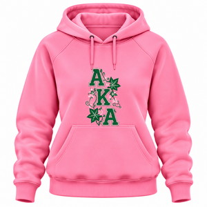   Sudadera con Capucha Gráfica Pink Ladies, Manga Larga, Estampado de Letras, Informal, Cómoda, Ropa de Moda para Hermandades - Product Image 1