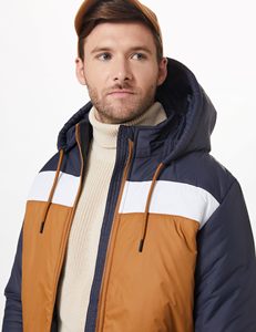 Blousons matelassés décontractés en toile pour homme, motif lettres, à capuche, coupe-vent, rembourrés en polyester/coton, pour l'hiver et les températures froides - Product Image 4