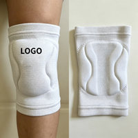 Genouillères élastiques OEM en EVA blanc avec protection en éponge pour la danse, la course, le volley-ball, le tennis et le basketball