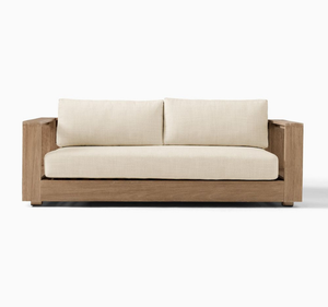 Conjunto de Sofá Moderno para Exteriores, de Madera de Teca Sólida, Ecológico, Resistente al Agua, con Mesa de Centro a Juego, para Jardín, Patio o Villa - Product Image 3