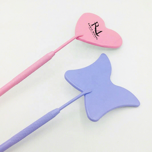 Nouveau produit Miroir pour extensions de cils avec poignée diamantée en forme de cœur / papillon / rose pâle / violet avec revêtement en poudre - Product Image 2