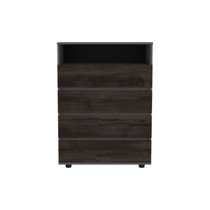 Alpine Modern Matt Grey <b>4</b>-<b>Drawer</b> Dresser with Spacious <b>Storage</b> and Stylish Handles - Product Image 3
