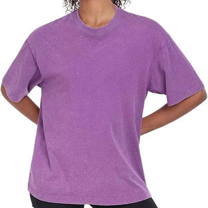 Women's Washed Vintage Oversized T-Shirt Baggy Workout <b>Tops</b> Short Sleeve 100% Cotton Eco-Friendly Quick Dry Streetwear Boyfriend - Product Image 1
