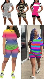 <b>Women</b> Summer Casual Vintage Oversized T Shirt And Shorts 2 Piece <b>Set</b> Solid Color 100% Cotton for Wear Wholesale - Product Image 3