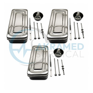 Kit de 3 Trocares HRT de 35 mm, Instrumentos para Inserción de Pellets Hormonales, Acero Inoxidable, Estériles, Juego Quirúrgico con Certificación CE - Product Image 2