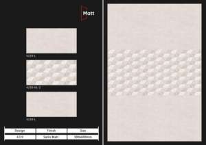 Azulejos cerámicos sofisticados con acabado mate de 30x60 cm, adaptados para conceptos espaciales elegantes, que ofrecen un rendimiento y una estética equilibrados. - Product Image 3