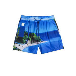 Shorts de Baño para Hombre de Secado Rápido con Estampado Floral, Ropa de Playa hasta la Rodilla, Ligeros, Transpirables, Resistentes al Agua, Tejido, Corte Veraniego - Product Image 3