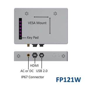 Monitor Industrial Marino con Pantalla Táctil IP67 Resistente al Agua (PCAP/Resistiva), Atenuación Automática, Control Remoto IR, Carcasa de Aluminio - Product Image 4
