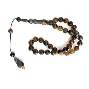 Chapelet islamique artisanal en corne naturelle, perles de prière en corne de buffle 33/100, Misbaha, artisanat traditionnel naturel - Product Image 5