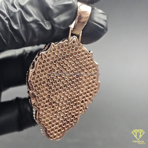 Pendentif Tête de Loup Iced Out Micro Pavé Diamant de Laboratoire VVS Hip Hop en Argent Sterling 925 Plaqué pour Hommes - Product Image 5