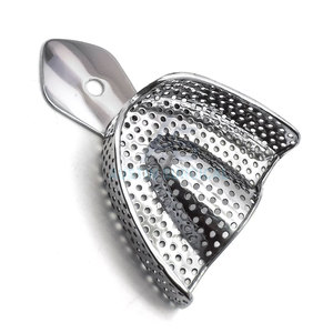 Plateaux d'empreinte dentaire manuels en acier inoxydable fiables, conception durable, ajustement précis, réutilisables, professionnels - Product Image 2