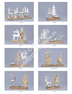 Handcrafted Aluminum Wood <b>Reindeer</b> Figurine <b>Christmas</b> Home Decor Sculpture Customizable <b>Reindeer</b> Reusable Metal <b>Christmas</b> Decor - Product Image 3