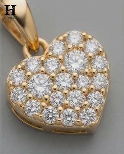Pendentif en diamant en forme de cœur de luxe, sertissage en grappe en or 14K/18K, bijoux fins par Heerak Diamonds - Product Image 2