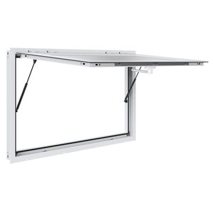 Finestra per Servizio Alimentare in Alluminio 60"x36" con Tenda e Gancio, Apertura fino a 85° per Food Truck e Chioschi - Product Image 1