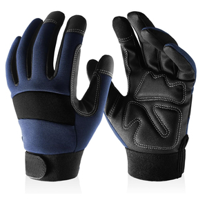 Guantes de Trabajo de Seguridad Mecánica de Cuero Sintético, Transpirables, Laminados con Spandex, Protección para las Manos, Guantes de Trabajo Mecánico - Product Image 1