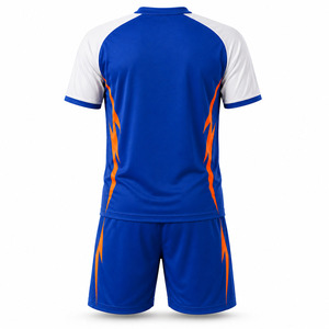 Ensemble maillot et short de futsal, polyester à séchage rapide, tenue d'équipe de football en salle, bleu cobalt, ensemble de football par sublimation - Product Image 3