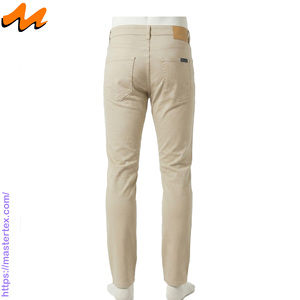 Pantalon décontracté coupe droite pour homme MASTER TEXTILE 100% Coton Taille mi-haute Sergé tissé Respirant Fermeture boutonnée Rivets - Product Image 3