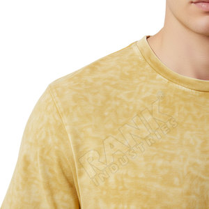 Camisetas de Hombre con Lavado Ácido a Precio Razonable, Diseño de Color Sólido, Personaliza tu Propio Logotipo, Camisetas de Hombre Cómodas con Lavado Ácido - Product Image 5