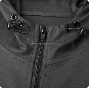 Sudadera con Capucha y Cremallera para Hombre, Tejido Delgado de 280g, Doble Cara, Estilo Casual, Capucha Ajustable, Diseño Versátil con Patrón Liso - Product Image 5