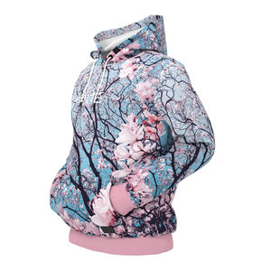 Sudadera con Capucha de Moda con Estampado de Árbol por Sublimación, Estilo Urbano Unisex, de Alta Calidad, con Cordón Ajustable y Bolsillo Canguro - Product Image 3