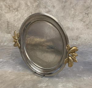 High Standard Food Serving Metal <b>Tray</b> Unique Style Golden Finishing Handle <b>Dinner</b> Table Decor Serving <b>Tray</b> Supply from India - Product Image 4