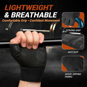Guantes de Levantamiento de Pesas para Gimnasio, Ideales para Entrenamientos de Fuerza y Agarre Cómodo - Product Image 2