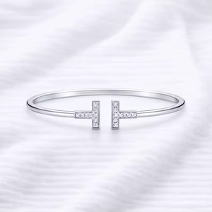 Bracelet en argent sterling 925 avec diamant cultivé en laboratoire 2,00 ct, léger, luxueux, bijoux fins - Product Image 4
