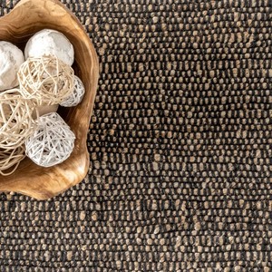 Modern Rectangle Wool Polyester Flat Weave Area Rug Solid Color Non-Slip Rubber Backing Hallway Home Use - Product Image 2