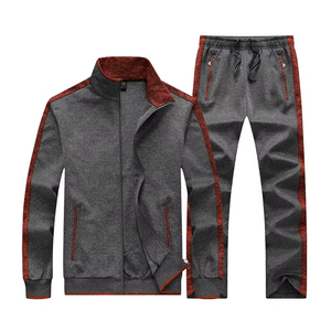 Men's New Fashion Breathable Full-Sleeve <b>Track</b> <b>Suits</b> Set High Quality Athletic Clothes Solid Two Piece <b>Suit</b> by Manufacturer - Product Image 4