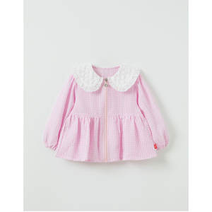 Chaqueta Estilo Coreano OZKIZ para Niñas de 2 a 6 Años, Diseño a Cuadros, Moda Infantil Primavera/Otoño, Venta al Por Mayor - Product Image 1