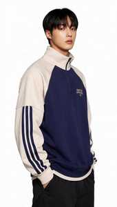ONETEN APPAREL Sweat-shirt polaire pour homme à col montant imprimé, manches classiques, coupe oversize, décontracté, pour l'hiver - Product Image 2