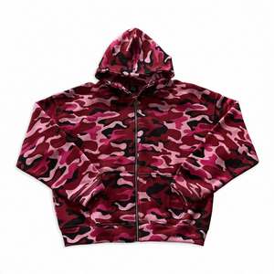 Sudadera con capucha y cremallera de camuflaje para hombre, sudadera con capucha de manga larga, chaqueta informal estilo streetwear, ropa al por mayor - Product Image 1