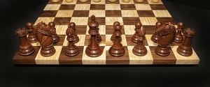 ILAHI's Eco-Friendly Rustic Polished Rectangle <b>Chess</b> <b>Board</b> Game 100% Handmade Pure Wood Animal/Love Style Customized Size <b>Chess</b> - Product Image 3