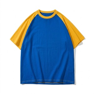 เสื้อยืดโอเวอร์ไซส์ คัลเลอร์บล็อก แขนราแกลน ผ้าฝ้าย 100% คุณภาพสูง ขายส่ง - Product Image 1