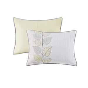 6 Piece Embroidered <b>Quilt</b> Set with Decorative <b>Throw</b> Pillows - Product Image 5