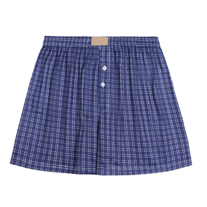 Ash Grey <b>Mini</b> Gingham Men Boxer Shorts Natural Cotton Everyday Comfort Elastic Band Premium Wholesale Boxer Shorts - Product Image 3