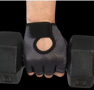 Summer Lightweight Pu Half Finger <b>Gloves</b> Breathable Anti-Slip Buckle Closure for Cycling <b>Weight</b> Lifting & Gym (Men & Women) - Product Image 6