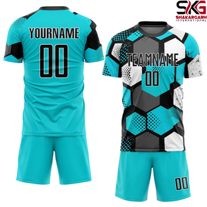 Conjunto de Uniforme de Fútbol Personalizado, Ropa Deportiva de Fútbol, Equipación de Equipo Estampada, Manga Corta, Vestimenta para Partido - Product Image 1