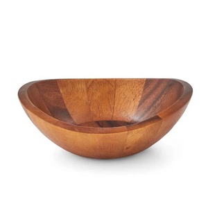 Ensemble de saladiers décoratifs en bois naturel, faits à la main, écologiques, classiques, personnalisables, finition lisse, aspect luxueux de studio - Product Image 4