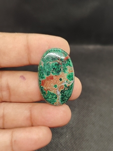 Cristal de crisocola malaquita natural de alta calidad, cabujón verde, piedra preciosa suelta para la fabricación de joyería. - Product Image 4