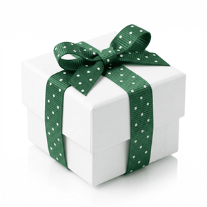 ริบบิ้นโกรเกรนลายจุดสีเขียวขาวขนาด 6 มม. จากนีลคามัล อินดัสทรีส์ ขายส่งสำหรับทำโบว์ติดผม งานฝีมือ บรรจุภัณฑ์ และงานเย็บผ้า - Product Image 3