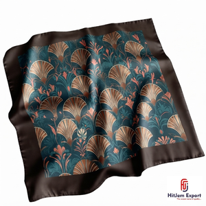 Écharpe carrée à franges imprimée sur mesure, douce et légère, foulard pour femme, fabricant OEM ODM, produits textiles personnalisés du Groenland - Product Image 5