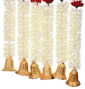Guirlande de fleurs artificielles faites à la main de jasmin et de tubéreuse Rajnigandha pour mariages indiens, Diwali, Nikah, Pardha, décoration de toile de fond - Product Image 4