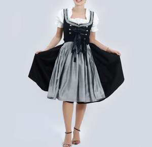 Robe traditionnelle bavaroise Dirndl, tenue allemande Trachten pour l'Oktoberfest, costume folklorique alpin pour femmes - Product Image 4